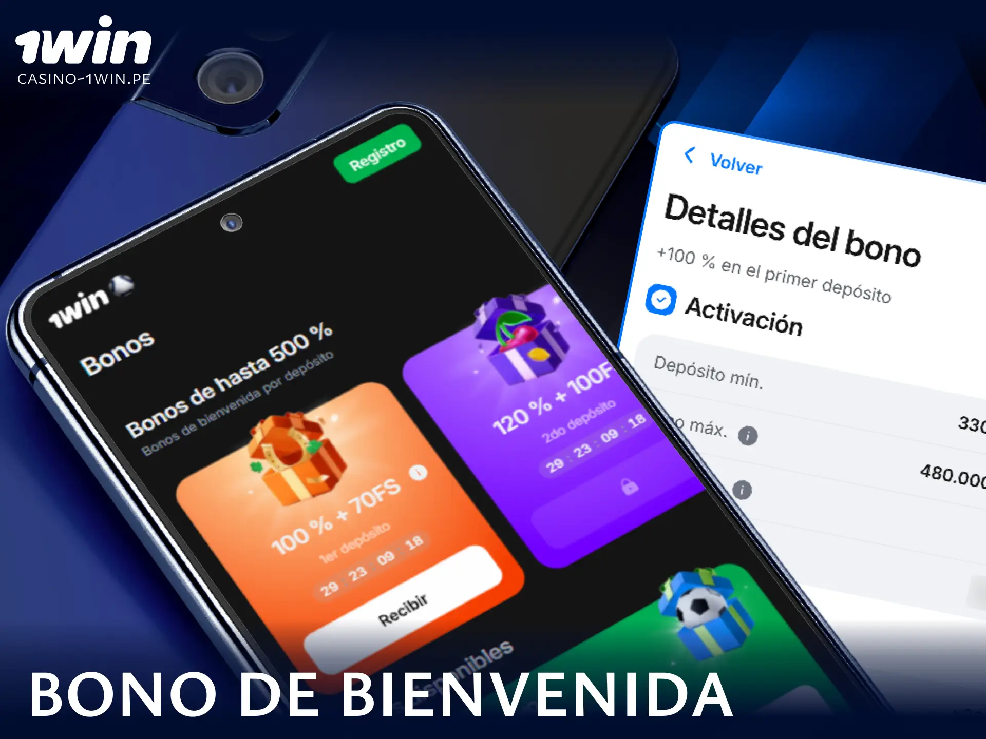 Reclama tu bono de bienvenida especial tras registrarte e iniciar sesión desde la aplicación móvil de 1win.