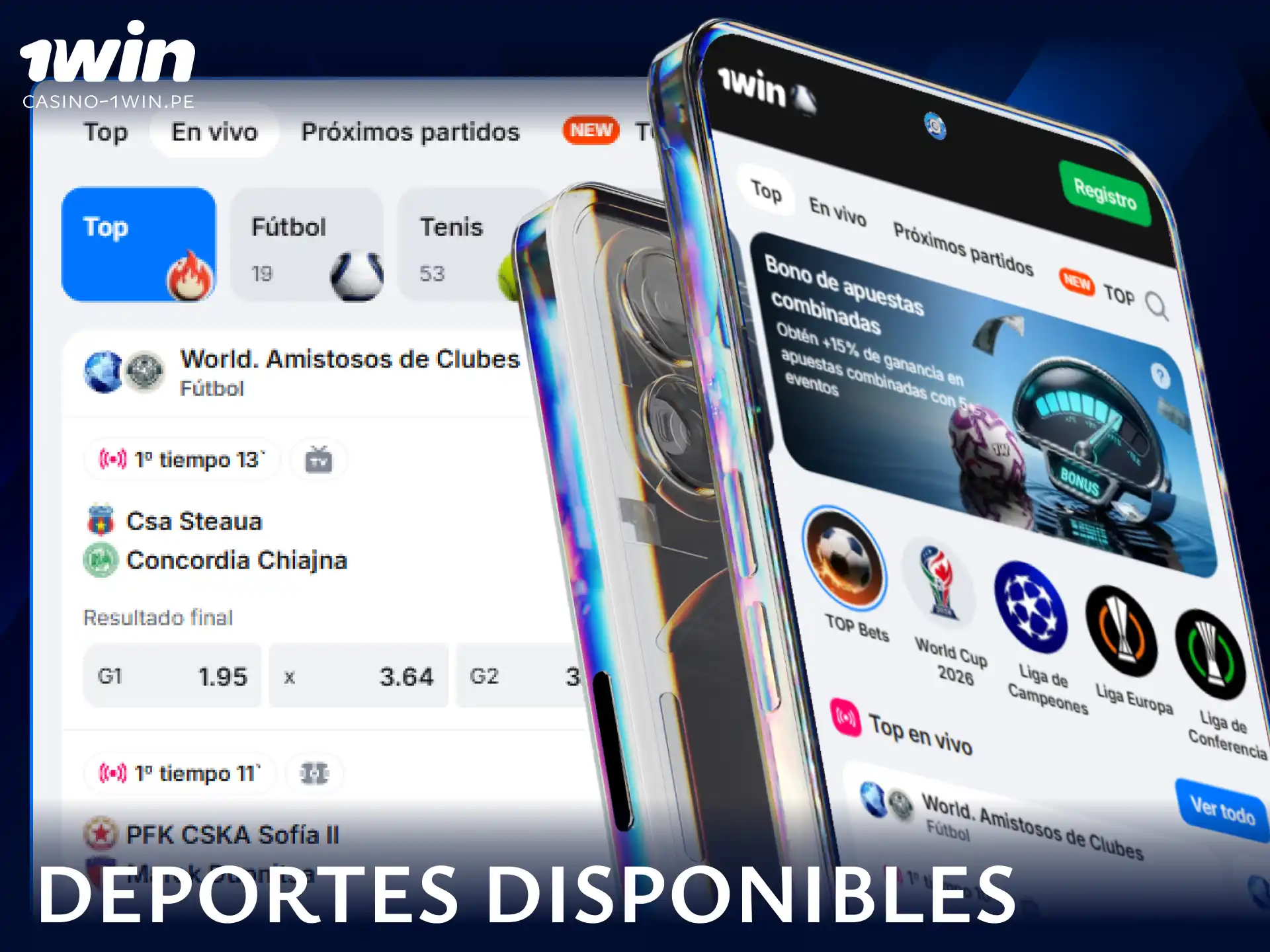 Explora la amplia variedad de disciplinas y mercados deportivos que ofrece la aplicación de apuestas 1win.