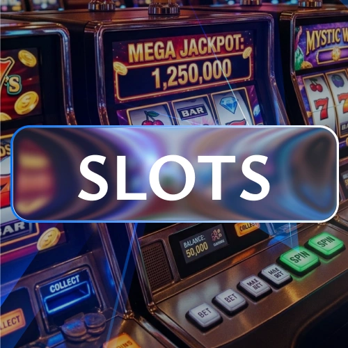 Gira los rodillos en una enorme y variada selección de tragamonedas y slots en línea en el casino de 1win.