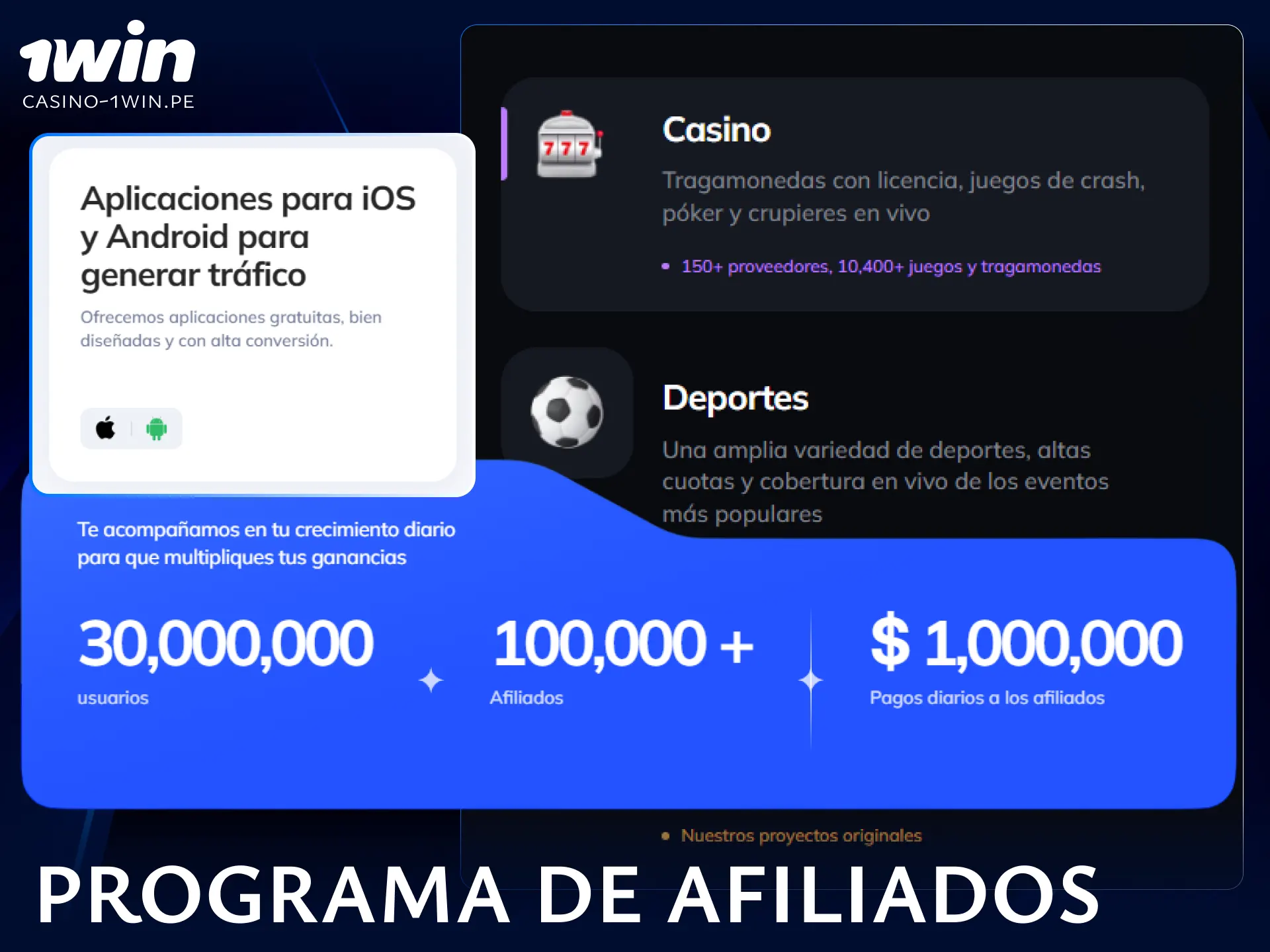 Únete al programa oficial de afiliados de 1win para comenzar a generar ingresos en línea.