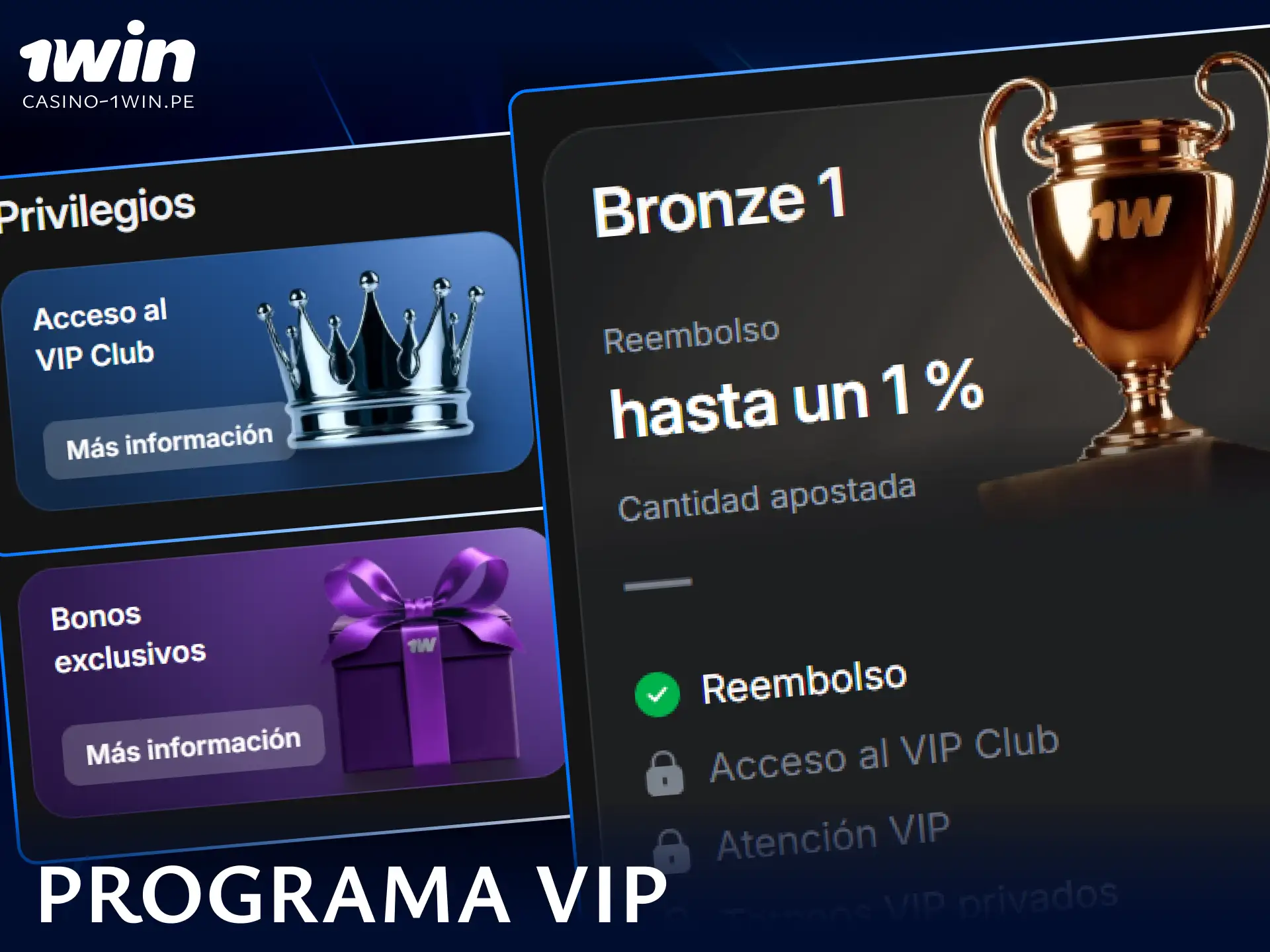 Descubre los beneficios exclusivos, niveles y las recompensas del programa VIP de 1win.