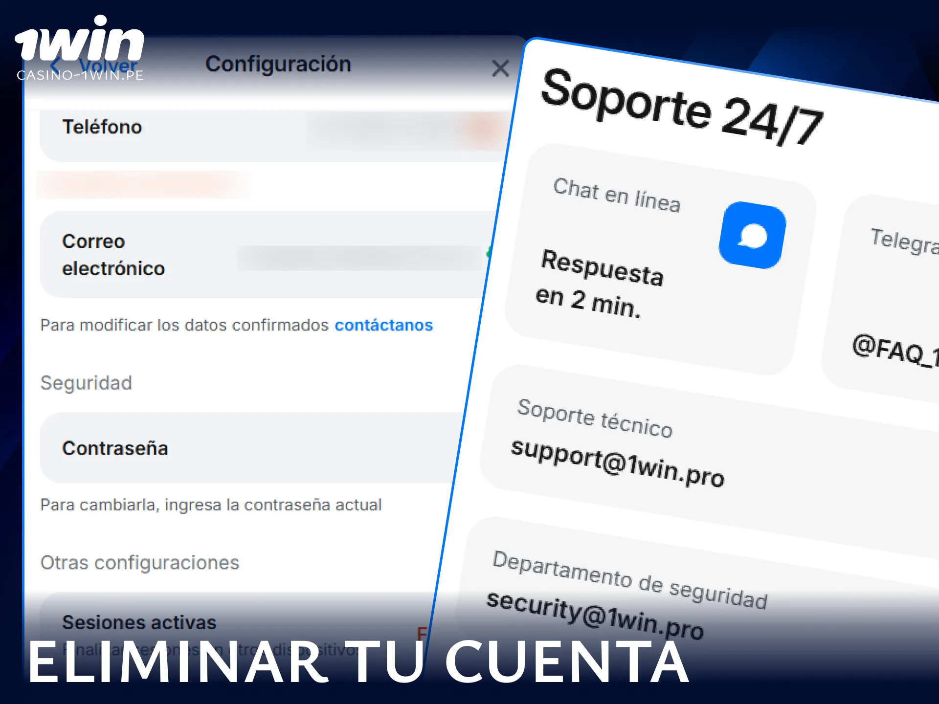 Información detallada y pasos a seguir si decides cerrar o eliminar de forma permanente tu perfil en 1win.