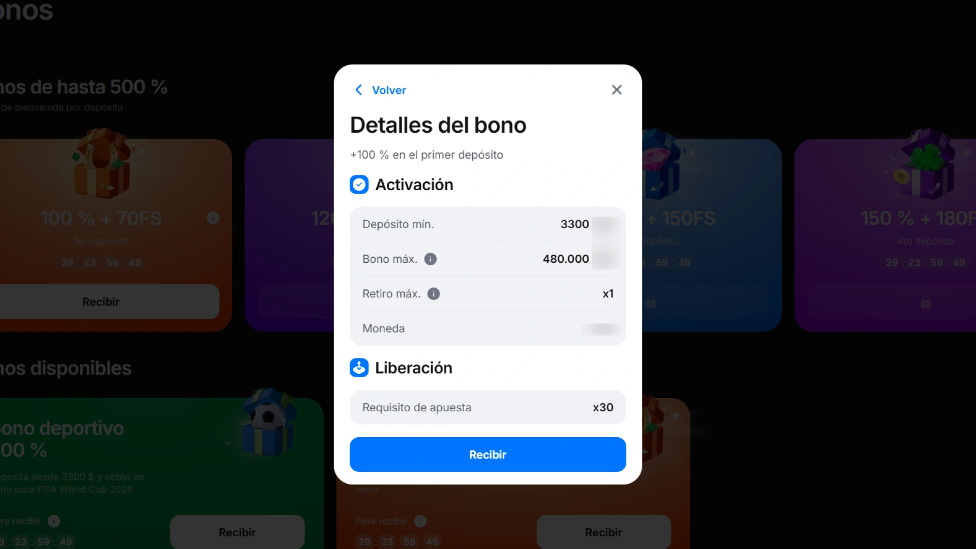 Juega a tus deportes o juegos de casino favoritos y cumple las condiciones de rollover para liberar las ganancias del bono en 1win.