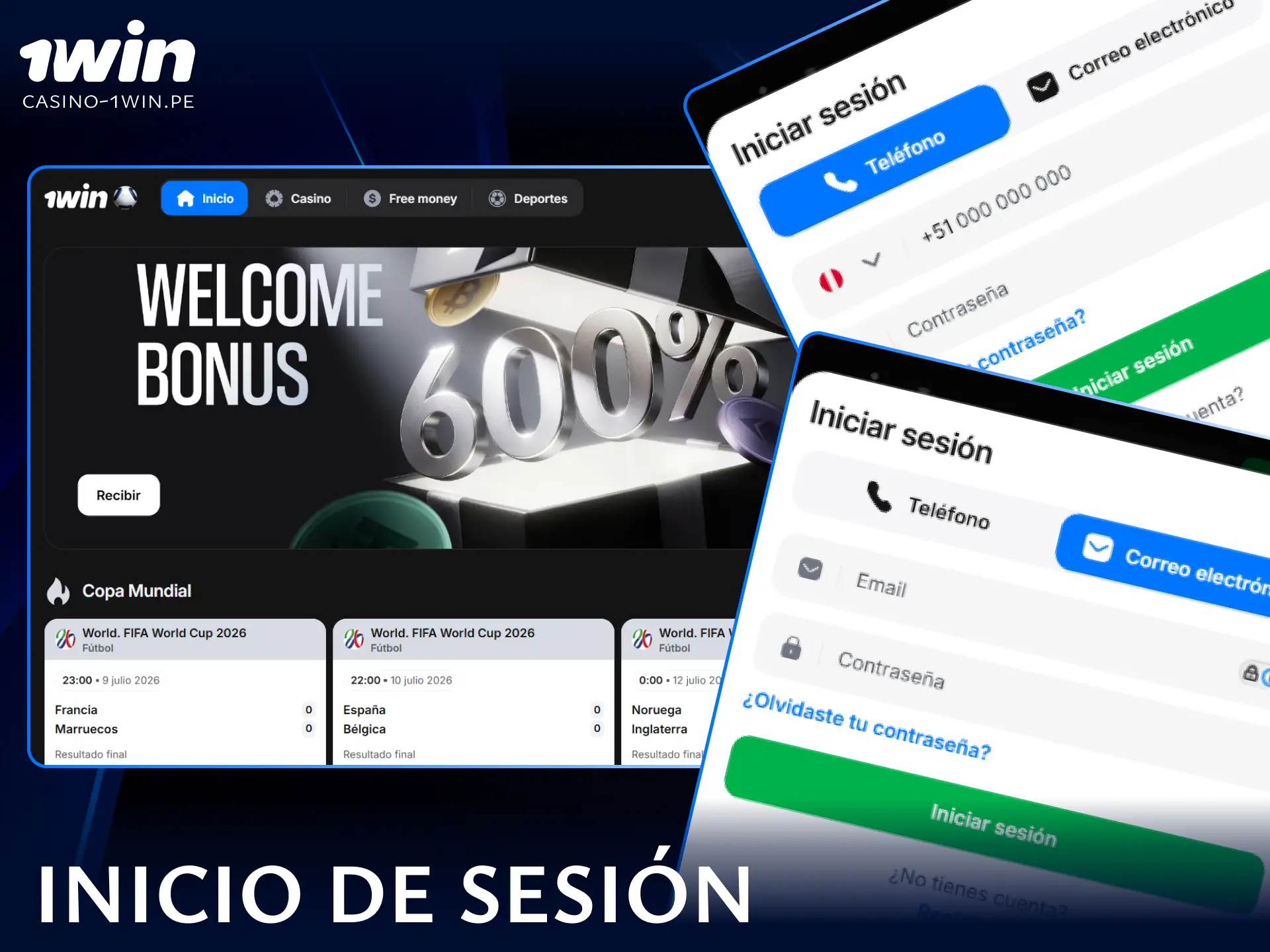 Accede de forma rápida y segura a tu perfil personal de jugador en el sitio oficial de 1win Perú.